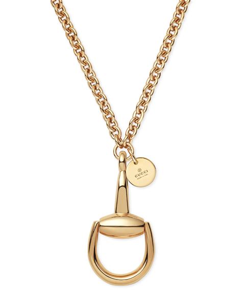 gucci horsebit necklace gold|gucci horsebit jewellery.